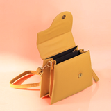 ZEMIMAAS Fest Yellow pu leather handbag, view 4