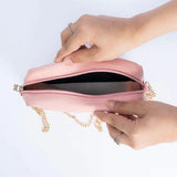 ZEMIMAAS Urban Chic Pink pu leather crossbody bag, view 5
