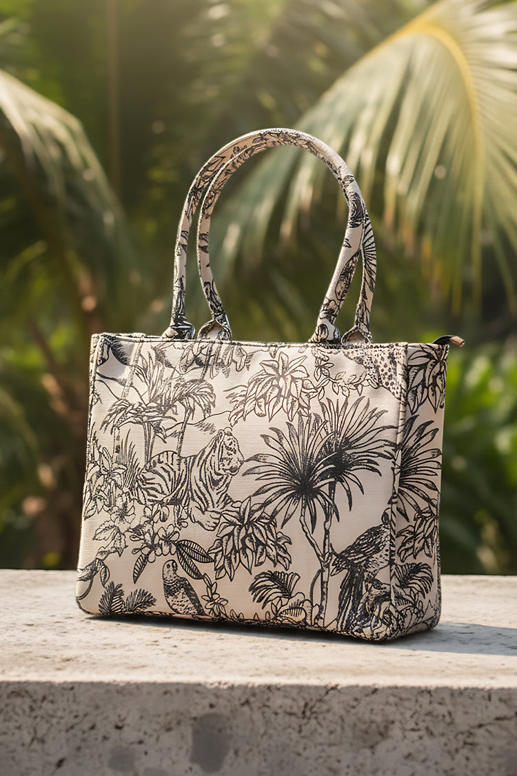 ZEMIMAAS Canvas Tote Royal Jungle