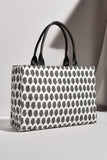 ZEMIMAAS Handle White canvas tote bag