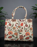 ZEMIMAAS Multiflower Beige canvas tote bag, view 6