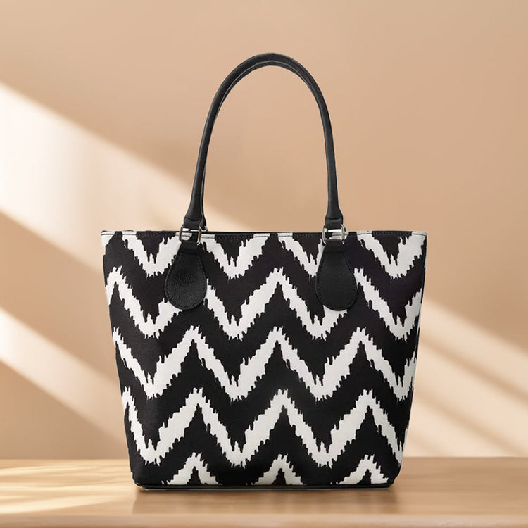 ZEMIMAAS Canvas Tote Bag Urban Wave