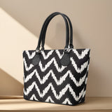 ZEMIMAAS Urban Wave canvas & pu leather tote bag, view 2
