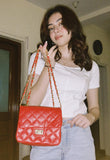 ZEMIMAAS Docklock Red pu leather crossbody bag, view 5