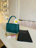 ZEMIMAAS Croco Green pu leather handbag, view 5