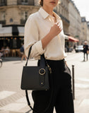 ZEMIMAAS RingBloom Black pu leather handbag, view 2