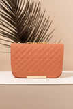 ZEMIMAAS Quilted Charm Bronze pu leather shoulder bag, view 2