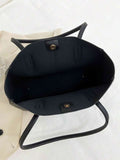 ZEMIMAAS Black pu leather tote bag, view 3