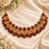 Ruby Gold Jhumka Earrings — Solo