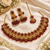 Ruby Gold Bridal Jewelry Set