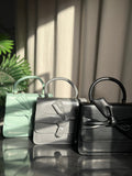 ZEMIMAAS ElleKnot Cyan pu leather handbag, view 3