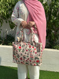 ZEMIMAAS Peach Blossom canvas tote bag, view 5
