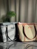 ZEMIMAAS Jute Tan Brown tote bag, view 6