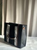 ZEMIMAAS Modern Muse Black canvas tote bag, view 5