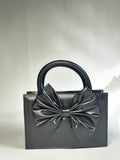 ZEMIMAAS Gloss Bow Black pu leather handbag, view 7