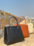 ZEMIMAAS Élan Brown pu leather shoulder bag, view 3