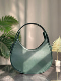 ZEMIMAAS Plain Hobo Green pu leather handbag, view 6