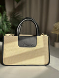 ZEMIMAAS Haze Black canvas & pu leather handbag, view 5