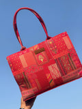 ZEMIMAAS Crimson canvas tote bag, view 4