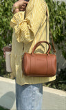ZEMIMAAS Pace Duffle Caramel pu leather handbag, view 5