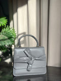 ZEMIMAAS ElleKnot Grey pu leather handbag, view 5