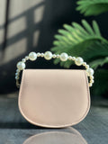 ZEMIMAAS Midnight Pearl Tea Pink pu leather handbag, view 5