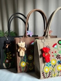 ZEMIMAAS Jute Blush Wood Beige tote bag, view 7