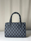ZEMIMAAS Mini Checkered Black canvas handbag, view 5