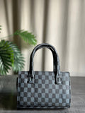 ZEMIMAAS Mini Checkered Black canvas handbag, view 6