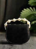 ZEMIMAAS Black Midnight Pearl pu leather handbag, view 4