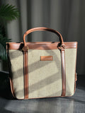 ZEMIMAAS Jute Tan Brown tote bag, view 4