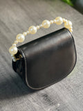 ZEMIMAAS Black Midnight Pearl pu leather handbag, view 5