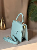 ZEMIMAAS Fest Arctic Blue Artic Blue pu leather handbag, view 6