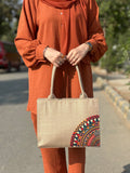 ZEMIMAAS Mini Desert Bloom Beige canvas tote bag, view 6