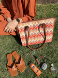ZEMIMAAS Side Rexine Horizon canvas tote bag, view 4