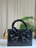 ZEMIMAAS Gloss Bow Black pu leather handbag, view 9