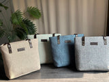 ZEMIMAAS Luxe Grace Denim Blue tote bag, view 4