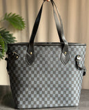 ZEMIMAAS Checkered Black canvas tote bag, view 7
