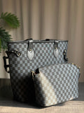 ZEMIMAAS Checkered Black canvas tote bag, view 8