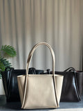 ZEMIMAAS Pyramid Beige pu leather tote bag, view 7