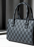 ZEMIMAAS Mini Checkered Black canvas handbag, view 4