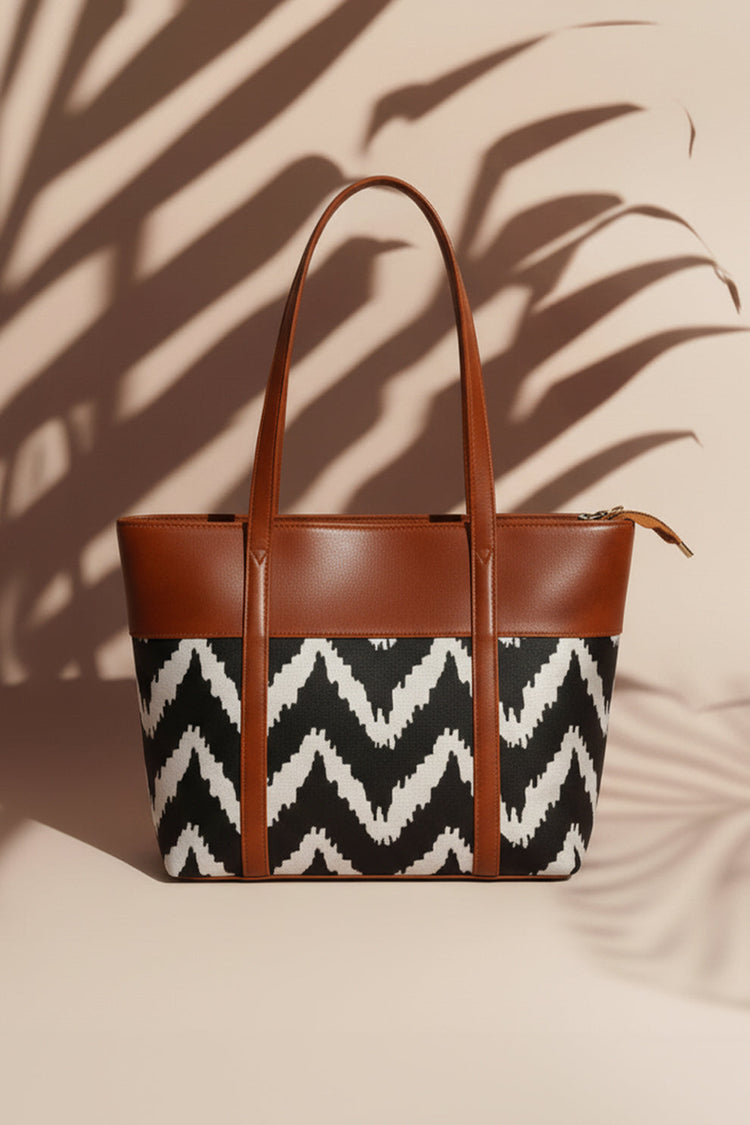 ZEMIMAAS Shoulder Canvas Bag ZigWave – Brown