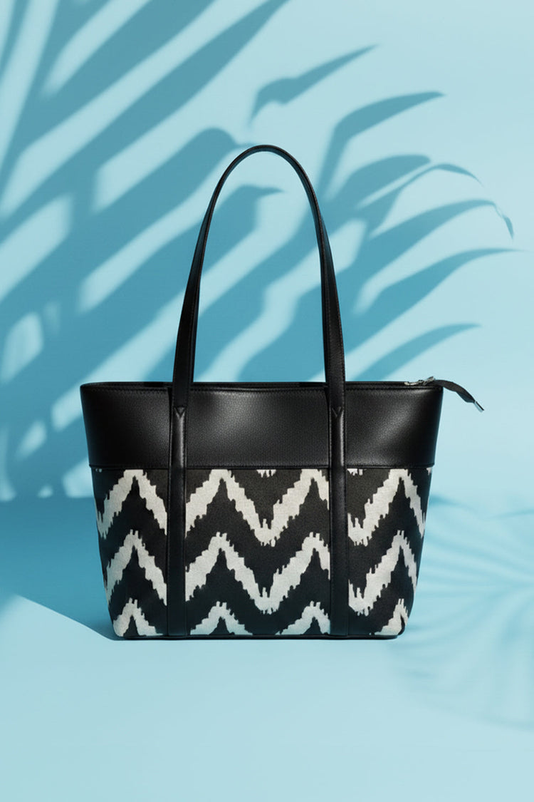 ZEMIMAAS Shoulder Canvas Bag ZigWave – Black