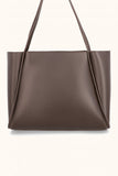 ZEMIMAAS Pyramid Brown pu leather tote bag, view 5