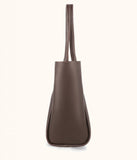ZEMIMAAS Pyramid Brown pu leather tote bag, view 7